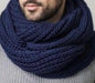 Renzo Hand-Knitted Wool Scarf for Men 1