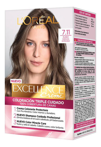 Excellence Permanent Hair Color Kit 7.11 0