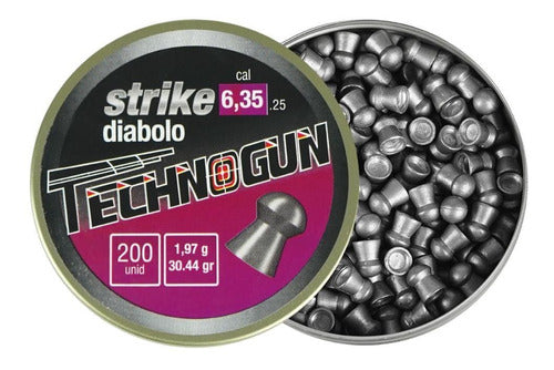 Carabina/chumbinho 6.35 Technogun Strike Diabolo 200 Unid. 0