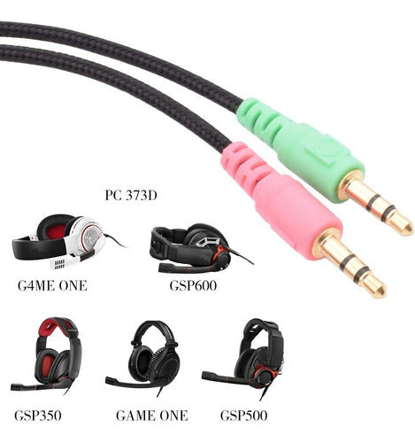 Sennheiser Game Zero PC373D GSP350 GSP500 Replacement Cable 4