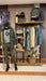 Industrial Vintage Mobile Coat Rack with Shelves 3