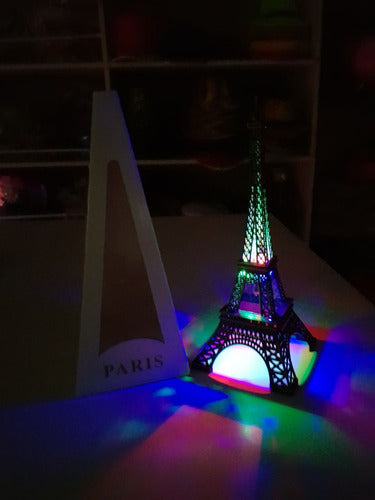 3 Torres Eiffel Metalica Luminosa 32 Cm  Centro De Mesa Led 2