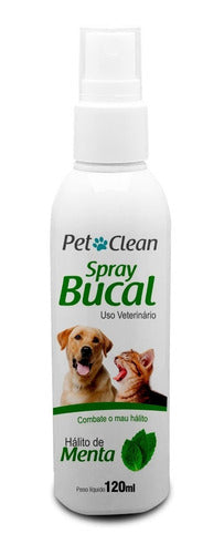 Spray Bucal Para Cachorro E Gatos Menta Pet Clean 120ml 0