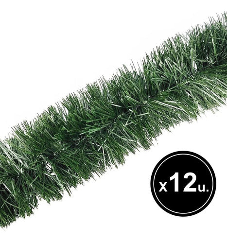Christmas Mistletoe Branch Garland 2m x 7cm X12 Pettish 1