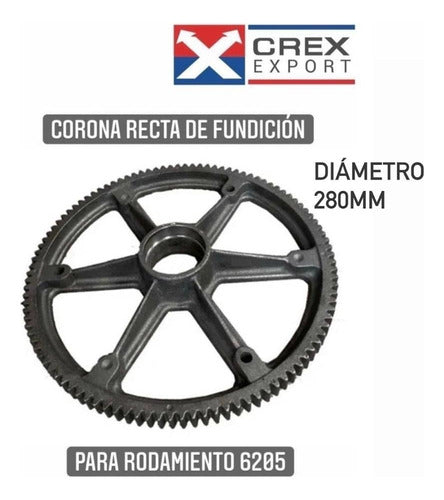 Crex Export Kit Corona 6205 Y Piñon Con Eje Para Hormigonera Trompito 1