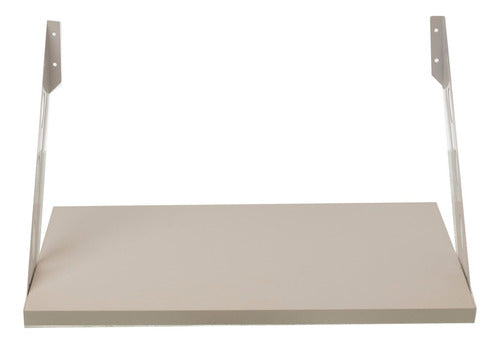 SC Metalúrgica Melamine Shelf with Brackets - White 1