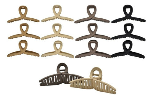 Genérica Large Hair Clips Set of 12 Units 11*4cm 0