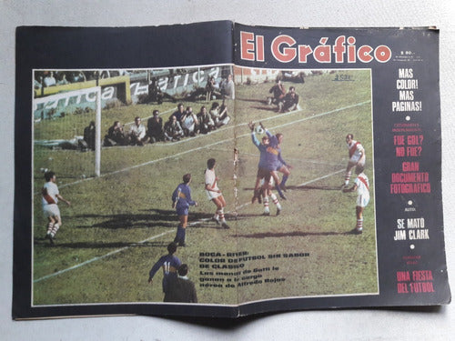 Revista El Gráfico Nº 2531 Abril 1968 Boca River Estudiantes 0