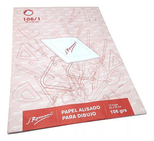 Interpaper Romaní White Drawing Paper 35x50 cm 106 g x 10 0