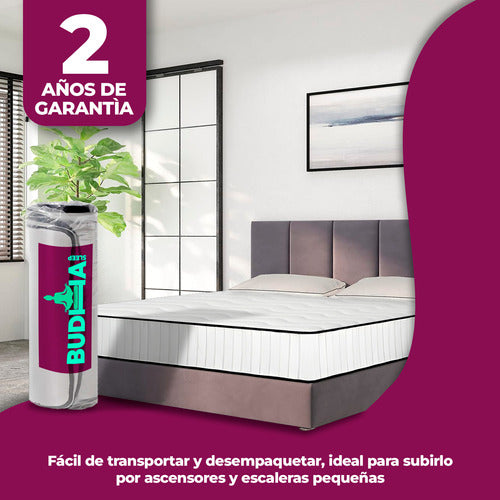 Budha Sleep Sommier 100% Espuma D28 2 Plaza Classic 14 Alta Densidad 2