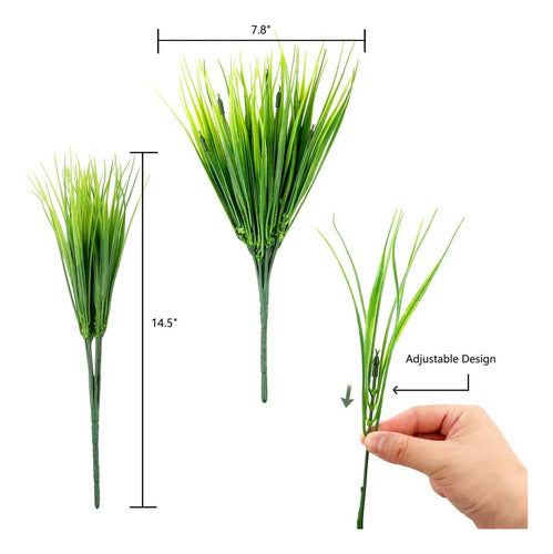 Omldggr 12 Pack Artificial Plants Plastic Grass 2