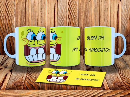 Taza De Bob Esponja Desayuno Parejas Humor De Cerámica 0