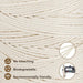 Cordón De Macramé Natural Blanco 4mm X 100m Para Manualidade 2