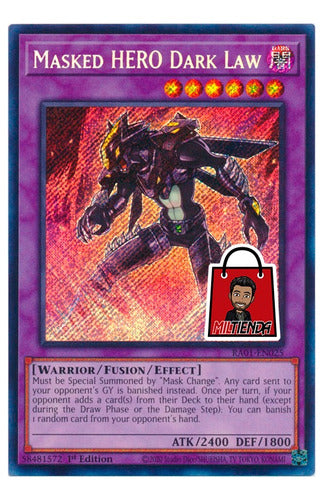 Konami Masked Hero Dark Law - Secret Rare - Miltienda - Yu-Gi-Oh! 0