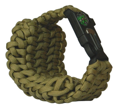 Mercadolider Importaciones Pulsera Tactica Militar Con Bolsillo Brujula Silbato Sierra 5