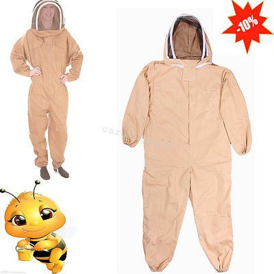 L / Xl / Xxl Algodón Full Body Apicultura Bee Traje Con Velo 2