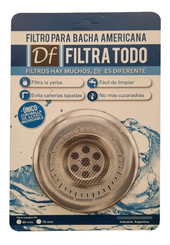 DF Filtro Cocina Bacha Americana Acero Inox. 70mm. - Belgrano 5