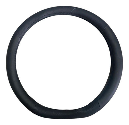 QKL Universal 38cm Steering Wheel Cover - Reinforced Plain Black 0