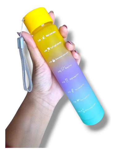 Set of 3 Motivational Sports Water Bottles with Time Tracker 102