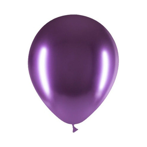 GN Violet Metallic Balloons for Parties - Pack of 10 0