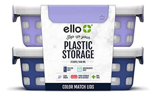 Ello Portion Control Food Storage Container Set 1