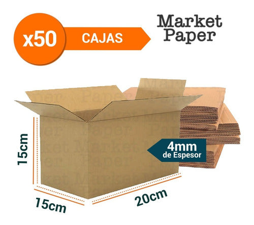 Reinforced Moving Box 20x15x15 Pack of 50 - Made of Corrugated Cardboard 1