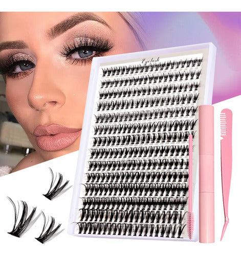 Giftie Kit Extensiones De Pestañas Cluster Tiktok Falsies Importada 0