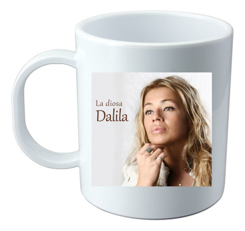 EXXE Taza Plástico Blanca Personalizada Sublimada Dalila 0