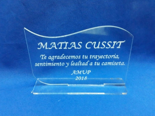 Trofeo Souvenir Placa Conmemorativa Acrilico 0