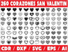 260 Laser Cut Vectors - Valentine's Day 260 Hearts 0