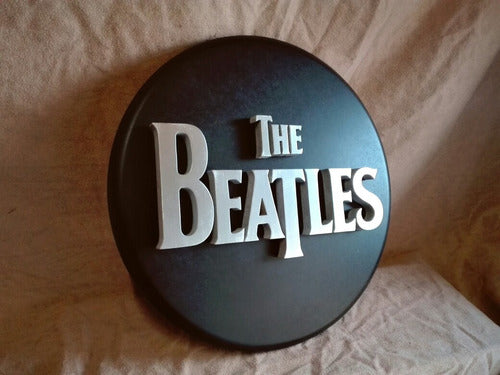 The Beatles !!! Wooden 3D Sign 35 X 35 Cm 0