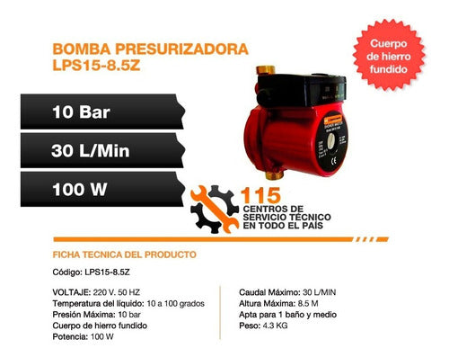 Lüsqtoff Bomba Presurizadora Elevadora Presion 2 Baños Agua 5