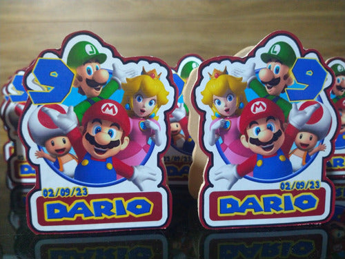 Creaciones Karina 10 Personalized Birthday Napkin Holders, Mario Bross!!! 1