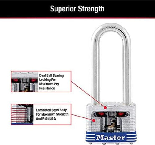 Master Lock 3DLH Keyed Padlock for Outdoors - 2 Inch Silver 4