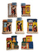 Set of 7 Hand-Painted Ceramic Magnets Buenos Aires Argentina Tango Design 0