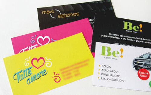 500 Personal Cards Simple Face Full Color 300g 0