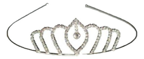 Party Store Tiara Vincha Con Strass Plateada 0