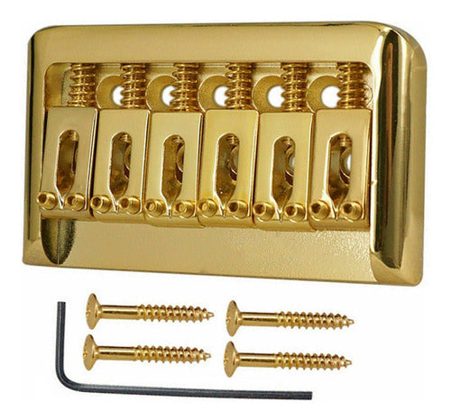 Tailpiece De Guitarra Com Ponte De Metal Cromado Ouro 6