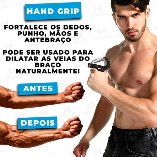 Kit 2 Aparelhos Hand Grip Treino Fisioterapia Dedos Mão 1