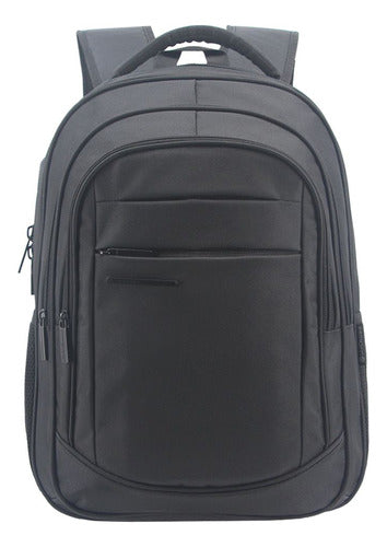 Unicross Classic Formal Black Wide Notebook Backpack 0