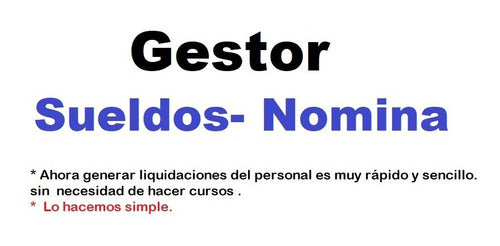 Programa Generador De Recibos !! Gestor Sueldos 1