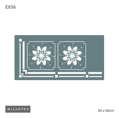 Milartes Stencil Decorative Flowers EX 56 0