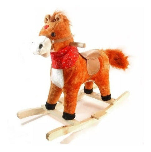 Flaber Wooden Rocking Horse Plush Toy 1