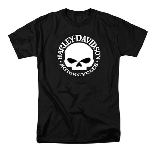 Harley Davidson Skull Premium Cotton T-Shirt 0