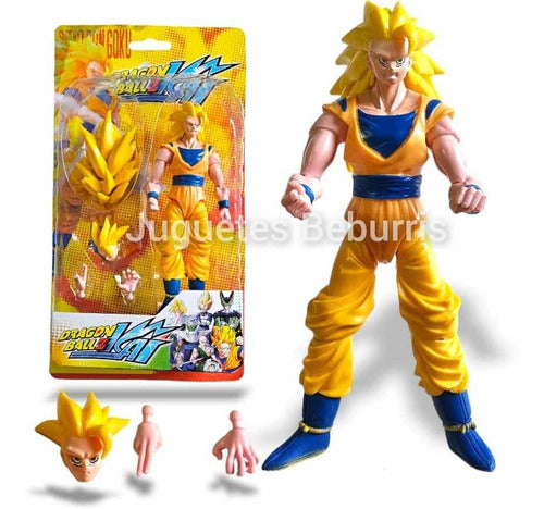 Gokú Super Sayayin Face 3.goku. Articulado. 17cm. C/accesor 1