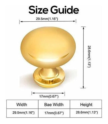 ZW Polished Gold - 10 Drawer Knobs 3