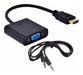 DBS HDMI to VGA Adapter + MiniPlug 3.5mm Audio Full HD 1080p 0