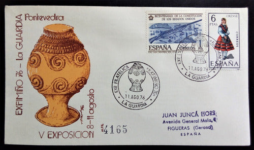 España, Sobre V Exposición Exfimiño La Guardia 1976 L15405 0