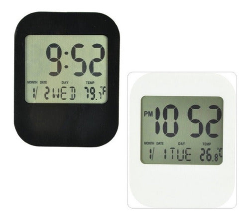 Dioggisa Square Clock Alarm Clock with Temperature and Batteries included - V.Crespo 0