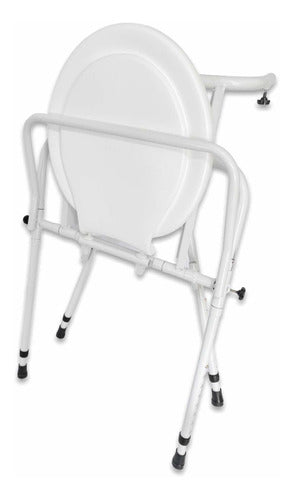 Romano Portable Folding Toilet with Adjustable Height and Backrest 0